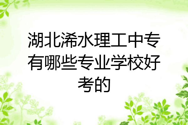 湖北浠水理工中专有哪些专业学校好考的