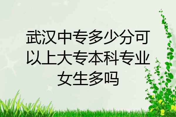 武汉中专多少分可以上大专本科专业女生多吗