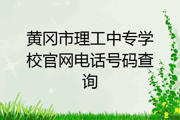 黄冈市理工中专学校官网电话号码查询