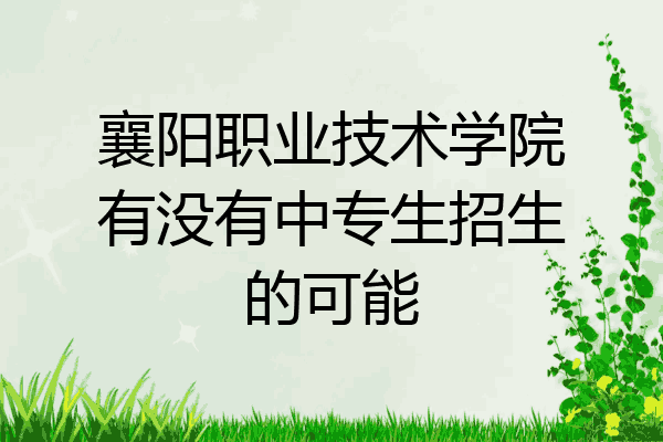 襄阳职业技术学院有没有中专生招生的可能