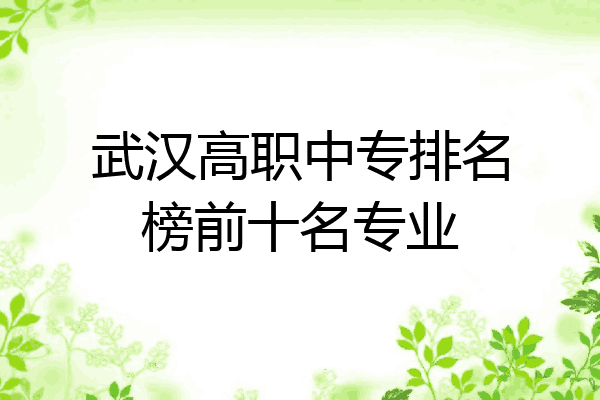 武汉高职中专排名榜前十名专业