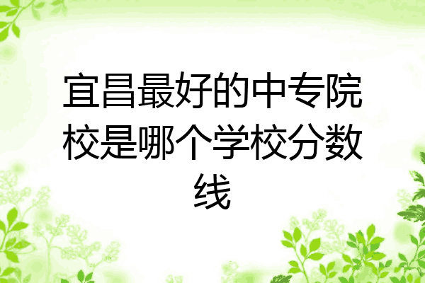 宜昌最好的中专院校是哪个学校分数线