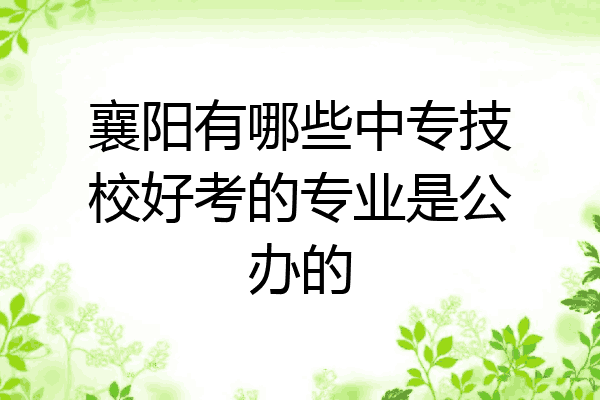 襄阳有哪些中专技校好考的专业是公办的