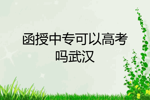 函授中专可以高考吗武汉