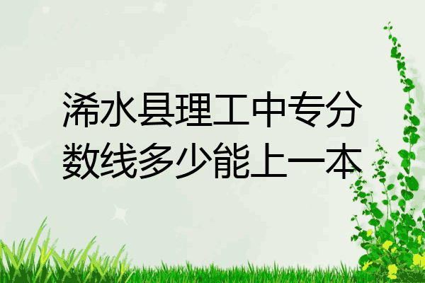 浠水县理工中专分数线多少能上一本