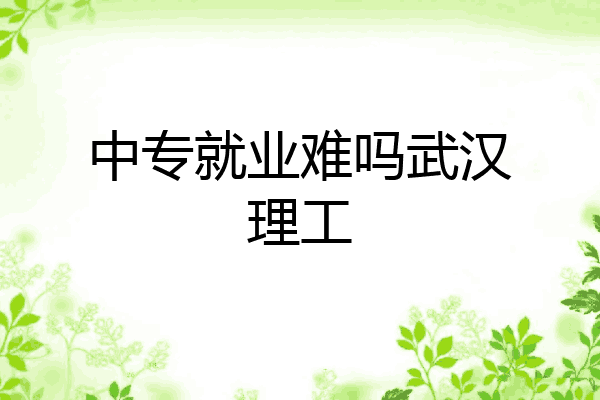 中专就业难吗武汉理工