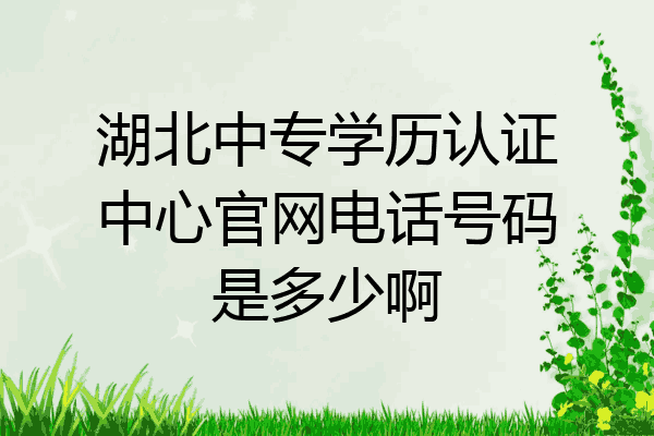 湖北中专学历认证中心官网电话号码是多少啊