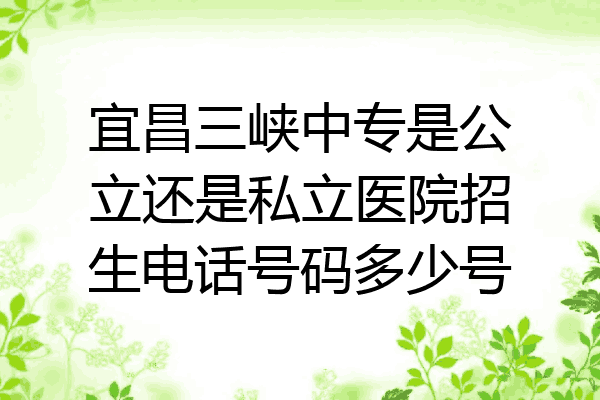 宜昌三峡中专是公立还是私立医院招生电话号码多少号