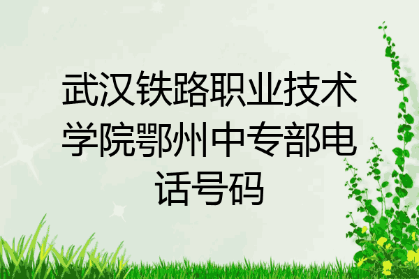 武汉铁路职业技术学院鄂州中专部电话号码