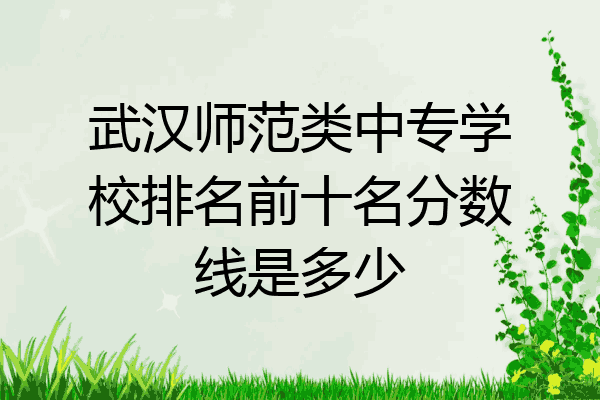 武汉师范类中专学校排名前十名分数线是多少