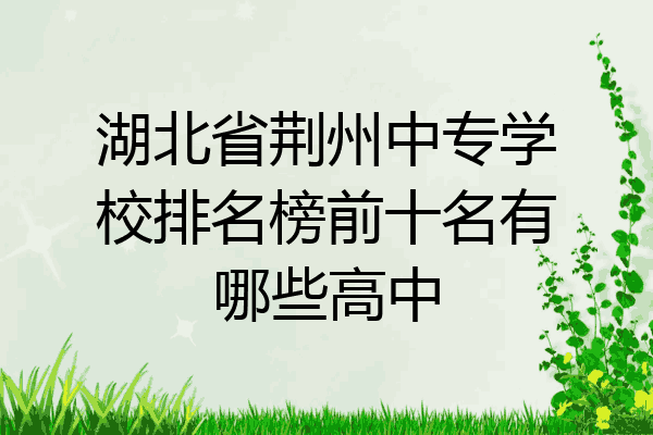 湖北省荆州中专学校排名榜前十名有哪些高中