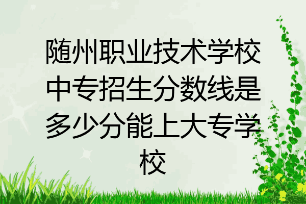 随州职业技术学校中专招生分数线是多少分能上大专学校