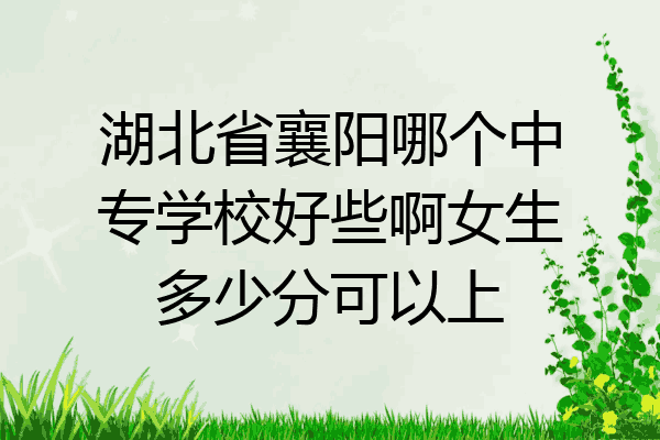湖北省襄阳哪个中专学校好些啊女生多少分可以上