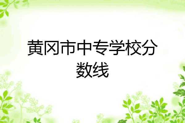 黄冈市中专学校分数线