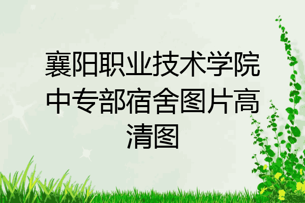 襄阳职业技术学院中专部宿舍图片高清图