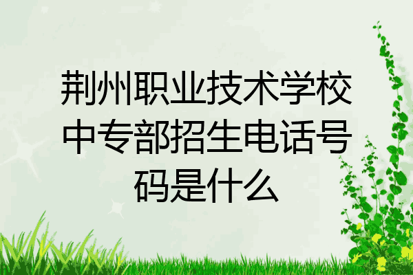 荆州职业技术学校中专部招生电话号码是什么