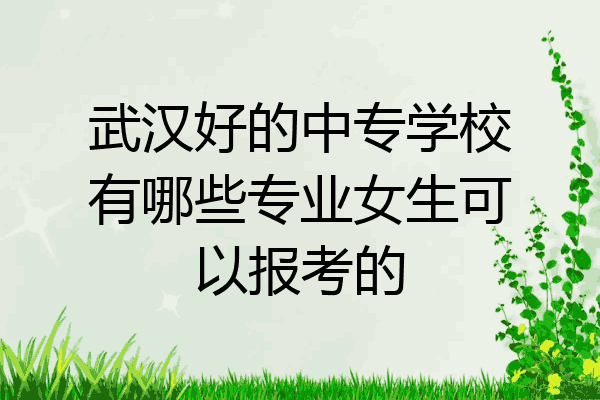 武汉好的中专学校有哪些专业女生可以报考的
