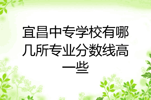 宜昌中专学校有哪几所专业分数线高一些