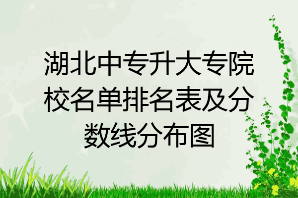 湖北中专升大专院校名单排名表及分数线分布图