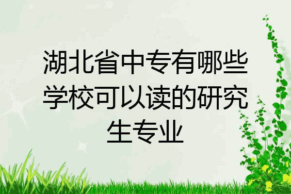 湖北省中专有哪些学校可以读的研究生专业