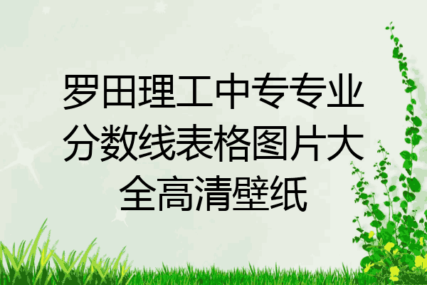 罗田理工中专专业分数线表格图片大全高清壁纸