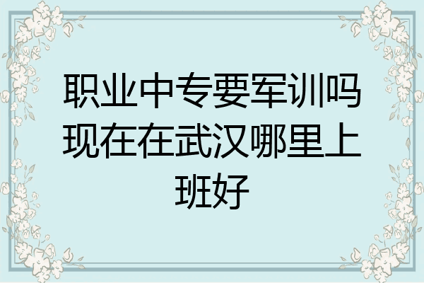 职业中专要军训吗现在在武汉哪里上班好