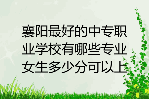 襄阳最好的中专职业学校有哪些专业女生多少分可以上