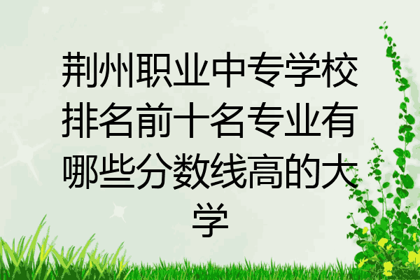 荆州职业中专学校排名前十名专业有哪些分数线高的大学