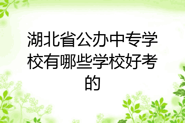 湖北省公办中专学校有哪些学校好考的