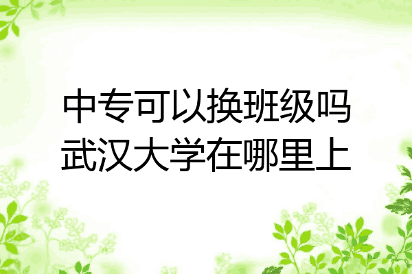 中专可以换班级吗武汉大学在哪里上
