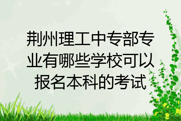 荆州理工中专部专业有哪些学校可以报名本科的考试