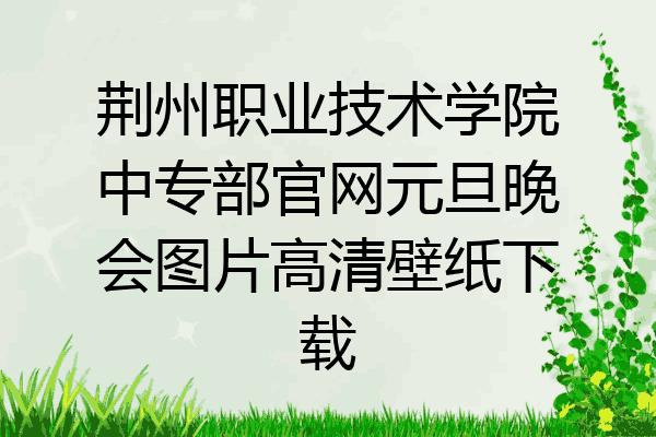 荆州职业技术学院中专部官网元旦晚会图片高清壁纸下载