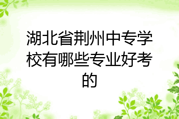 湖北省荆州中专学校有哪些专业好考的