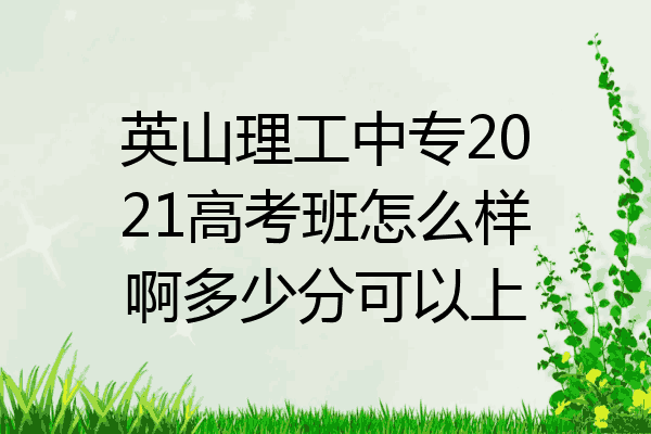 英山理工中专2021高考班怎么样啊多少分可以上
