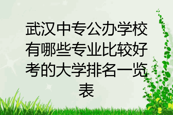 武汉中专公办学校有哪些专业比较好考的大学排名一览表
