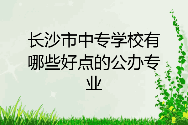 长沙市中专学校有哪些好点的公办专业