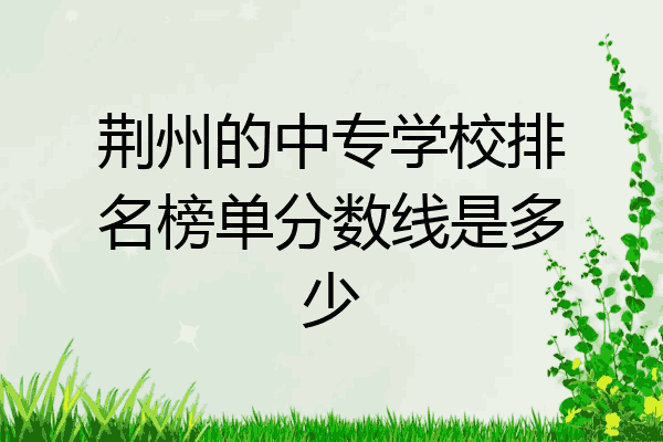 荆州的中专学校排名榜单分数线是多少