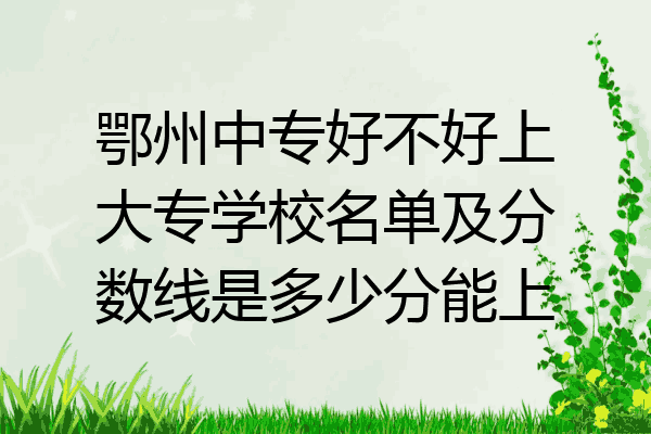 鄂州中专好不好上大专学校名单及分数线是多少分能上