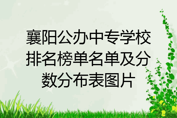 襄阳公办中专学校排名榜单名单及分数分布表图片