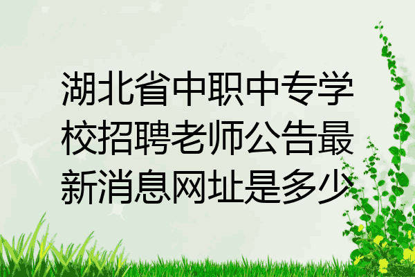 湖北省中职中专学校招聘老师公告最新消息网址是多少