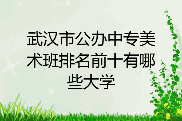 武汉市公办中专美术班排名前十有哪些大学
