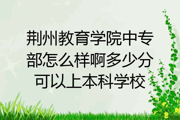 荆州教育学院中专部怎么样啊多少分可以上本科学校