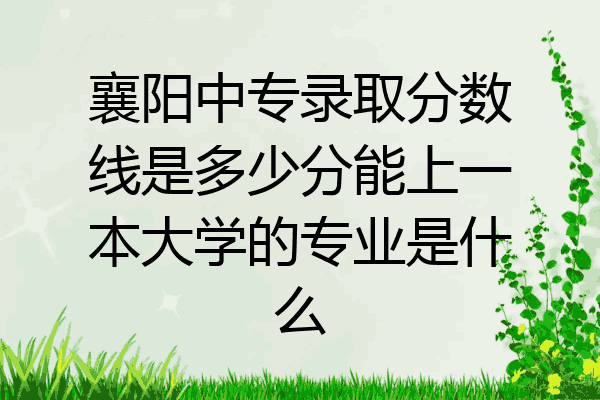 襄阳中专录取分数线是多少分能上一本大学的专业是什么