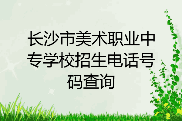 长沙市美术职业中专学校招生电话号码查询