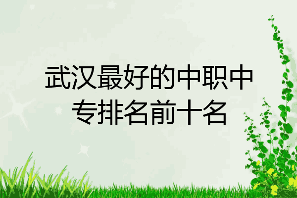 武汉最好的中职中专排名前十名