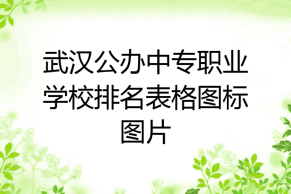 武汉公办中专职业学校排名表格图标图片