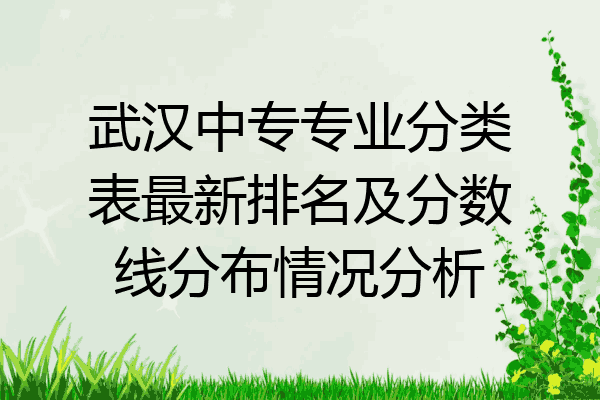 武汉中专专业分类表最新排名及分数线分布情况分析