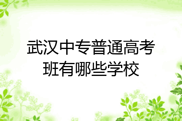 武汉中专普通高考班有哪些学校