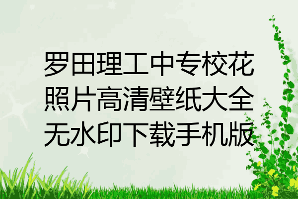 罗田理工中专校花照片高清壁纸大全无水印下载手机版
