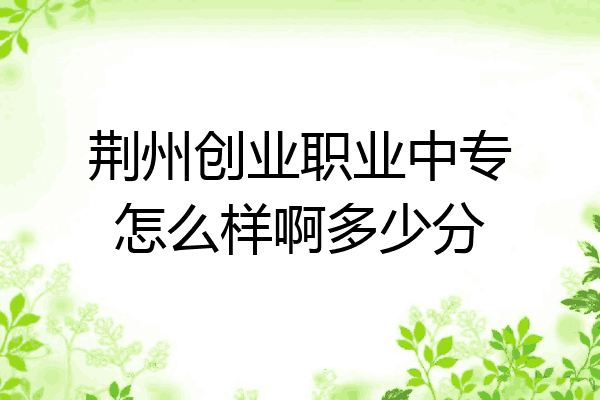 荆州创业职业中专怎么样啊多少分